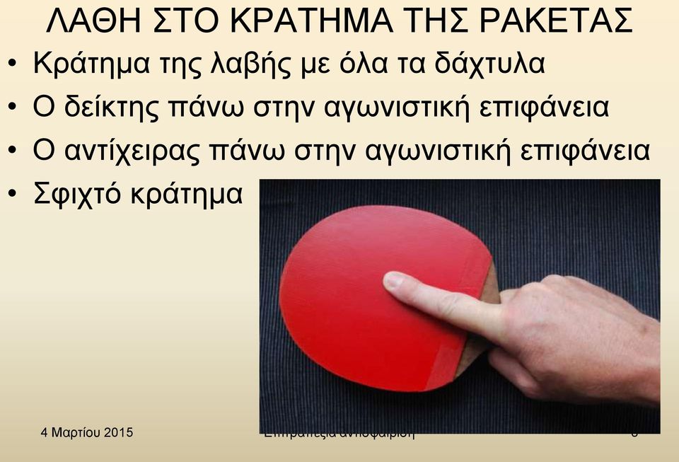 επηθάλεηα Ο αληίρεηξαο πάλσ ζηελ αγσληζηηθή