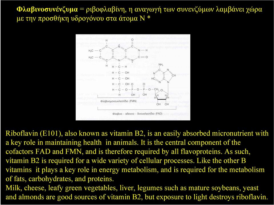 As such, vitamin B2 is required for a wide variety of cellular processes.