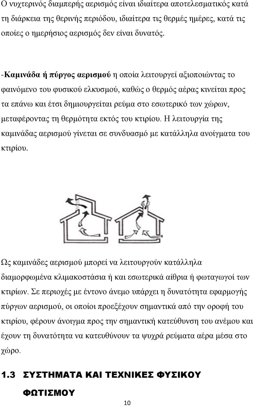 κεηαθέξνληαο ηε ζεξκφηεηα εθηφο ηνπ θηηξίνπ. Ζ ιεηηνπξγία ηεο θακηλάδαο αεξηζκνχ γίλεηαη ζε ζπλδπαζκφ κε θαηάιιεια αλνίγκαηα ηνπ θηηξίνπ.