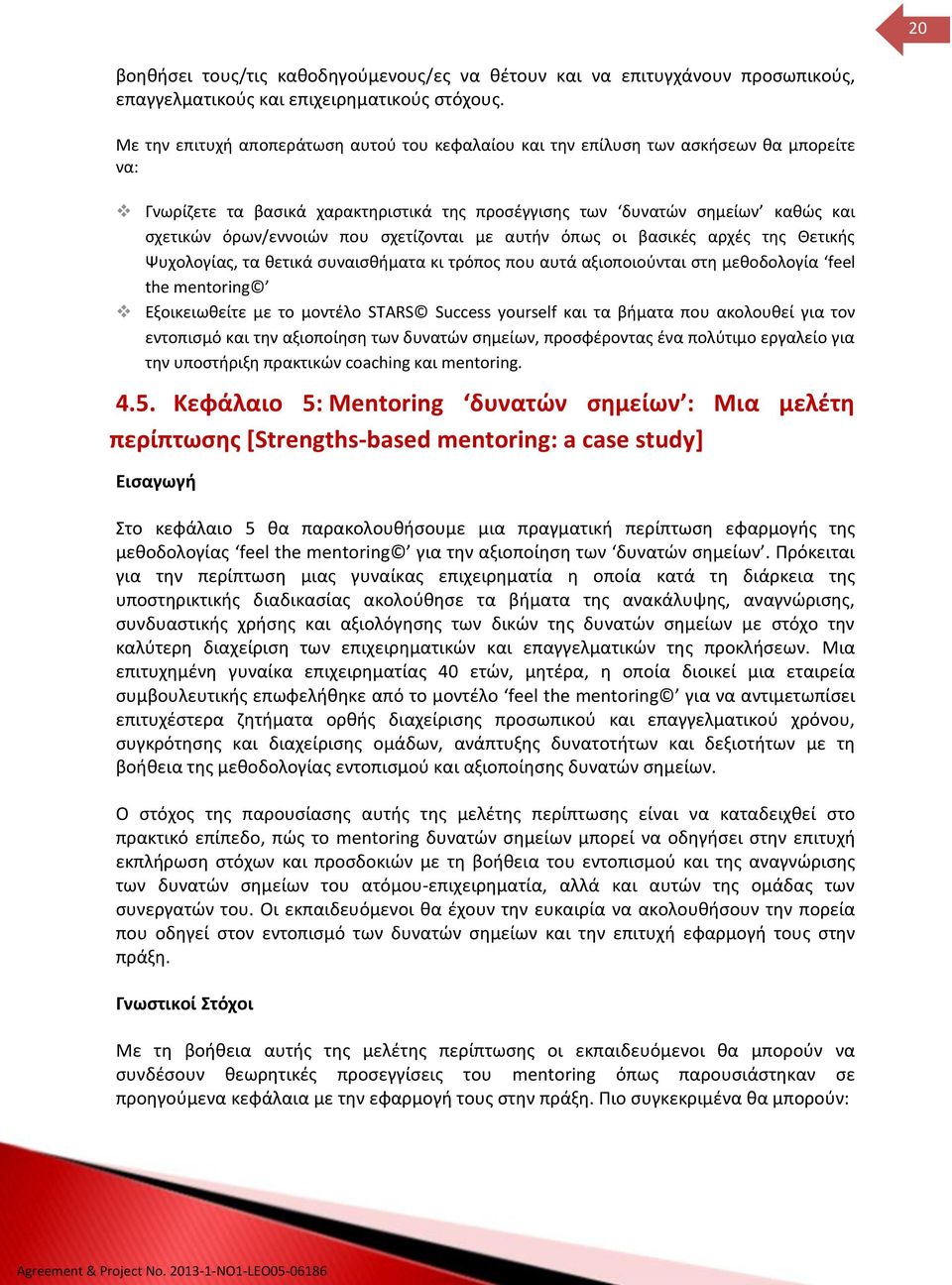 σχετίζονται με αυτήν όπως οι βασικές αρχές της Θετικής Ψυχολογίας, τα θετικά συναισθήματα κι τρόπος που αυτά αξιοποιούνται στη μεθοδολογία feel the mentoring Εξοικειωθείτε με το μοντέλο STARS Success