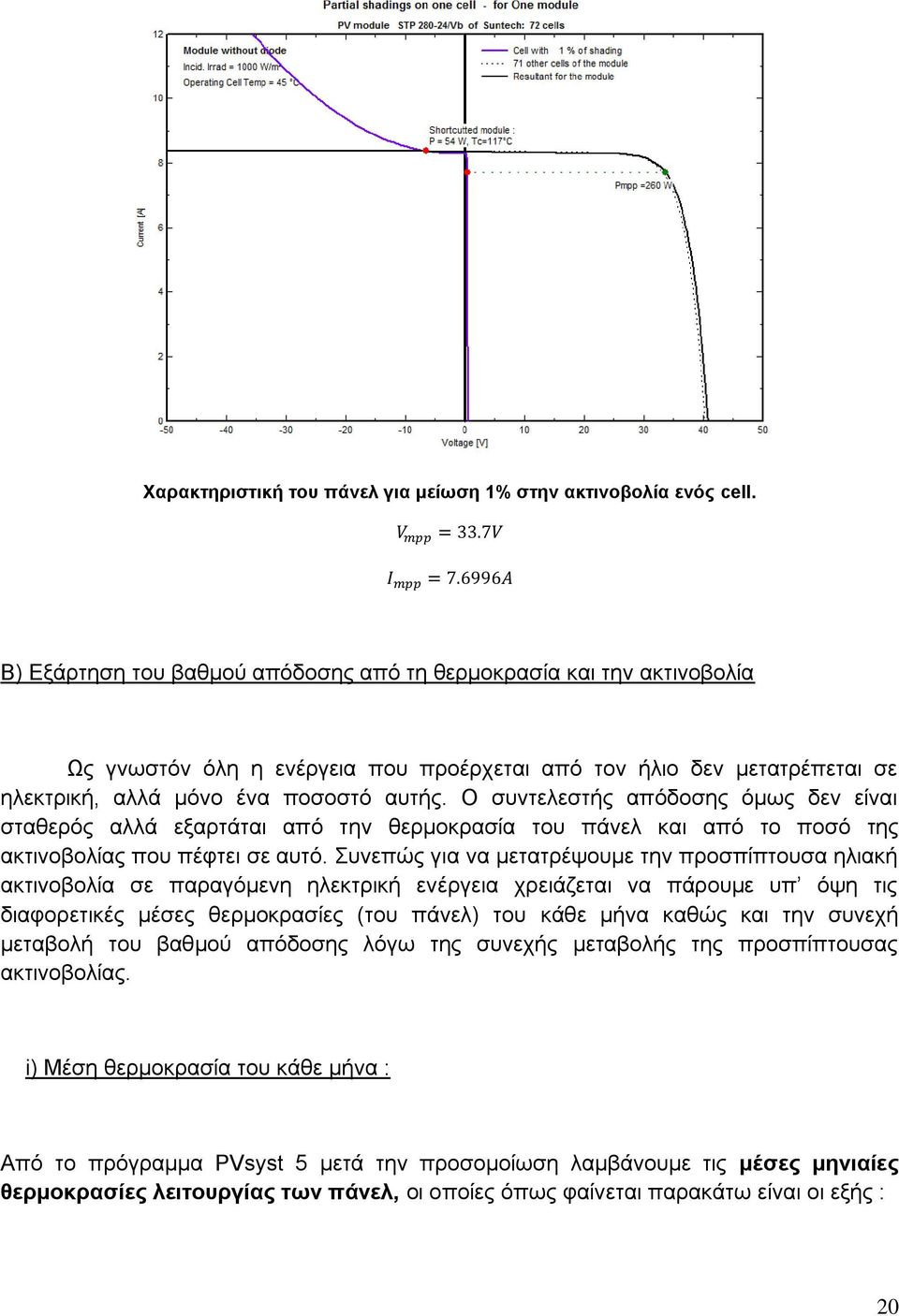 Ο ζπληειεζηήο απόδνζεο όκσο δελ είλαη ζηαζεξόο αιιά εμαξηάηαη από ηελ ζεξκνθξαζία ηνπ πάλει θαη από ην πνζό ηεο αθηηλνβνιίαο πνπ πέθηεη ζε απηό.