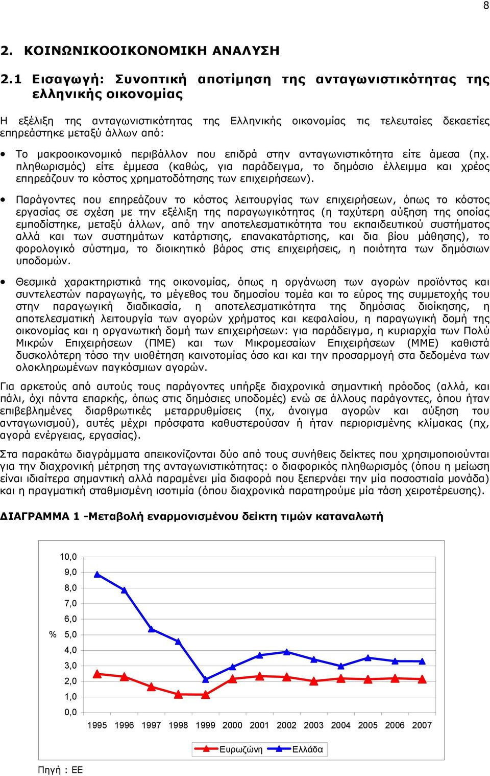 μακροοικονομικό περιβάλλον που επιδρά στην ανταγωνιστικότητα είτε άμεσα (πχ.