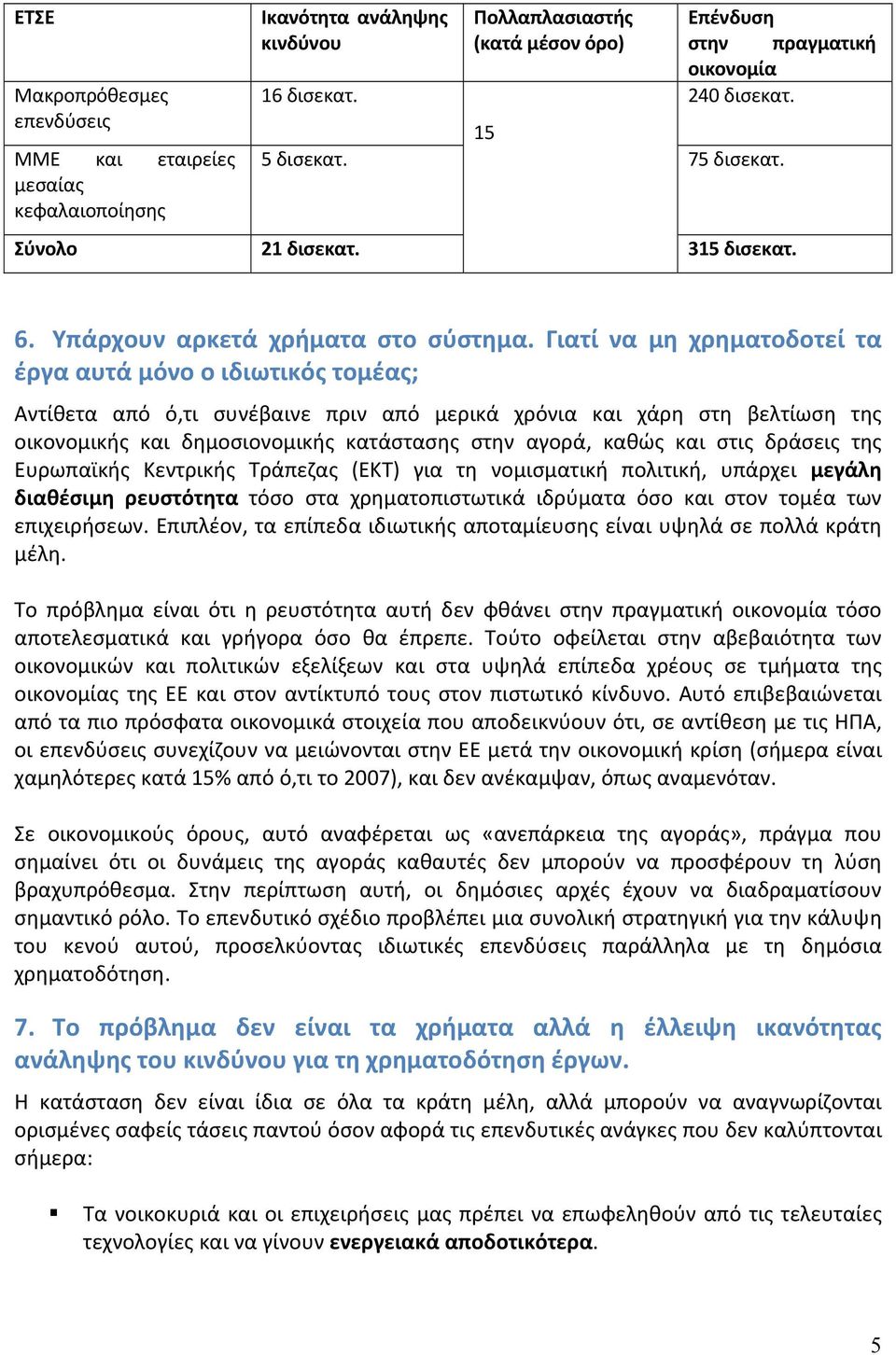 Γιατί να μη χρηματοδοτεί τα έργα αυτά μόνο ο ιδιωτικός τομέας; Αντίθετα από ό,τι συνέβαινε πριν από μερικά χρόνια και χάρη στη βελτίωση της οικονομικής και δημοσιονομικής κατάστασης στην αγορά, καθώς