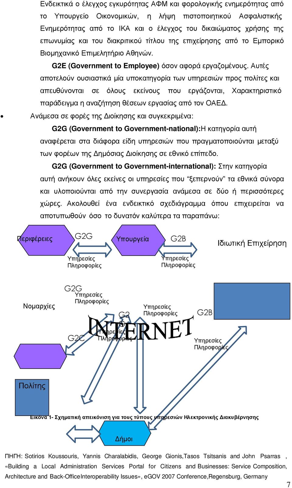 Αυτές αποτελούν ουσιαστικά µία υποκατηγορία των υπηρεσιών προς πολίτες και απευθύνονται σε όλους εκείνους που εργάζονται, Χαρακτηριστικό παράδειγµα η αναζήτηση θέσεων εργασίας από τον ΟΑΕ.