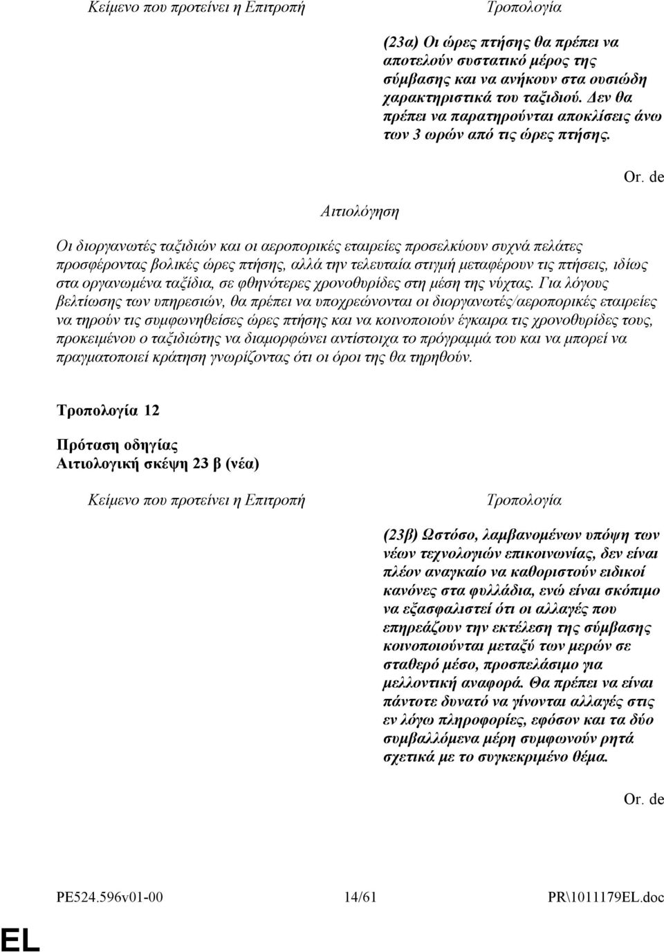 Οι διοργανωτές ταξιδιών και οι αεροπορικές εταιρείες προσελκύουν συχνά πελάτες προσφέροντας βολικές ώρες πτήσης, αλλά την τελευταία στιγμή μεταφέρουν τις πτήσεις, ιδίως στα οργανωμένα ταξίδια, σε