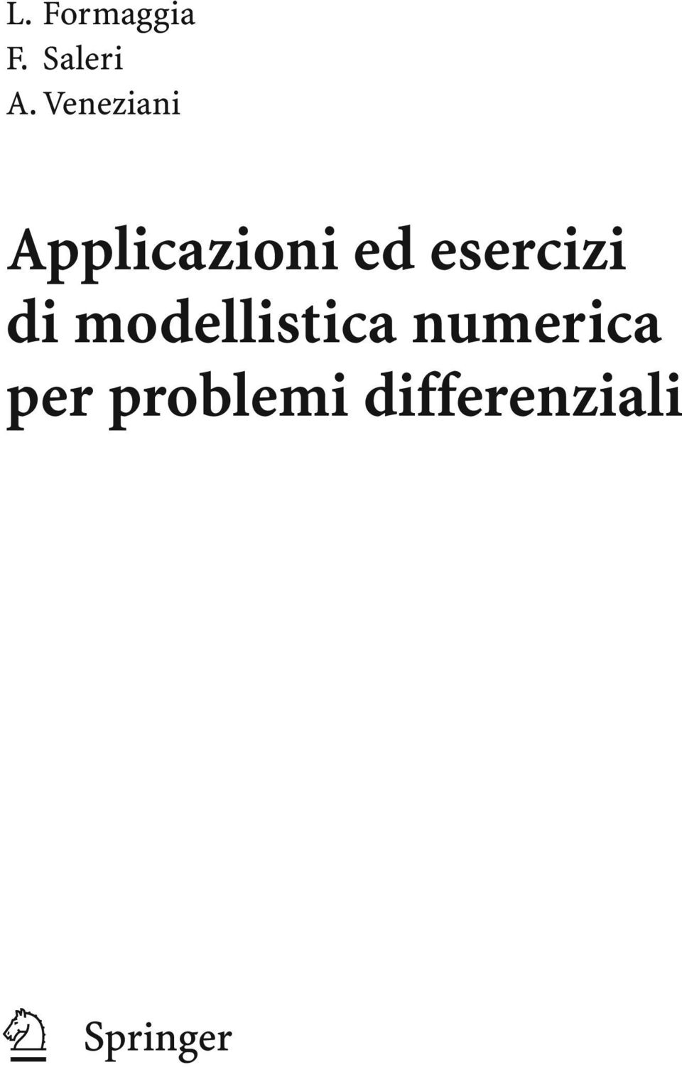 esercizi di modellistica