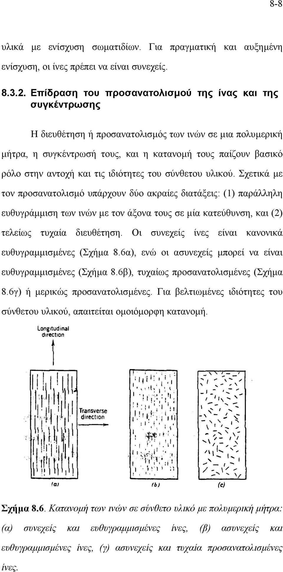 τις ιδιότητες του σύνθετου υλικού.