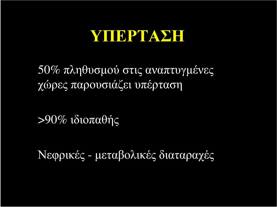 παρουσιάζει υπέρταση >90%