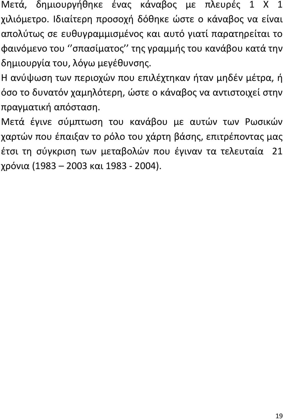 κανάβου κατά την δημιουργία του, λόγω μεγέθυνσης.