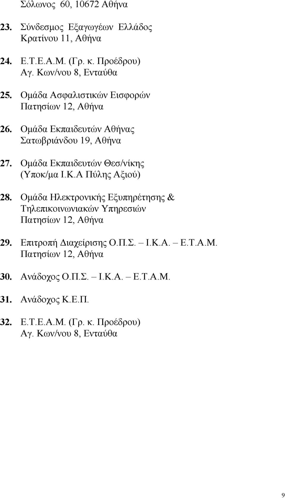 Οµάδα Εκπαιδευτών Θεσ/νίκης (Υποκ/µα Ι.Κ.Α Πύλης Αξιού) 28.