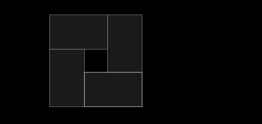 4 point problems - προβλήματα 4 μονάδων 11. The diagram shows four identical rectangles placed inside a square. The perimeter of each rectangle is 16 cm. What is the perimeter of the square?