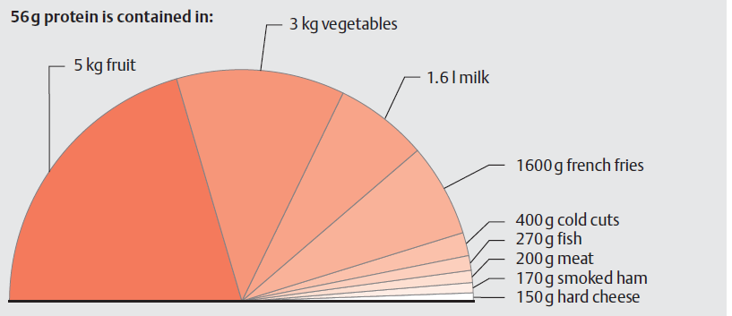 Τα τρόφιμα ως πηγές πρωτεΐνης. Η πρωτεϊνη των τροφίμων εκτιμάται μέσω υπολογισμού του Ν.