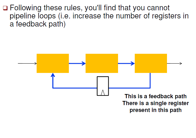 Simple rules for consistent pipelining This cases need careful attention Throughput is increased