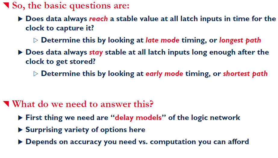 Timing analysis: