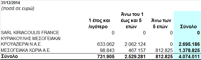 8.14 Υποχρεώσεις από χρηµατοδοτικές µισθώσεις Οι χρηµατοδοτικές µισθώσεις της Μητρικής, αφορούν: α) σύµβαση χρηµατοδοτικής µίσθωσης µε την Proton Bank A.E.