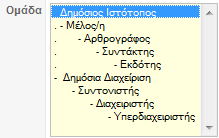 Εικόνα 51: Δημιουργία Χρήστη Δίνουμε Όνομα, Όνομα χρήστη, Email, κωδικό και επιλέγουμε σε ποια ομάδα θα τον κατατάξουμε ώστε να έχει και το ανάλογο επίπεδο πρόσβασης στην ιστοσελίδα μας.