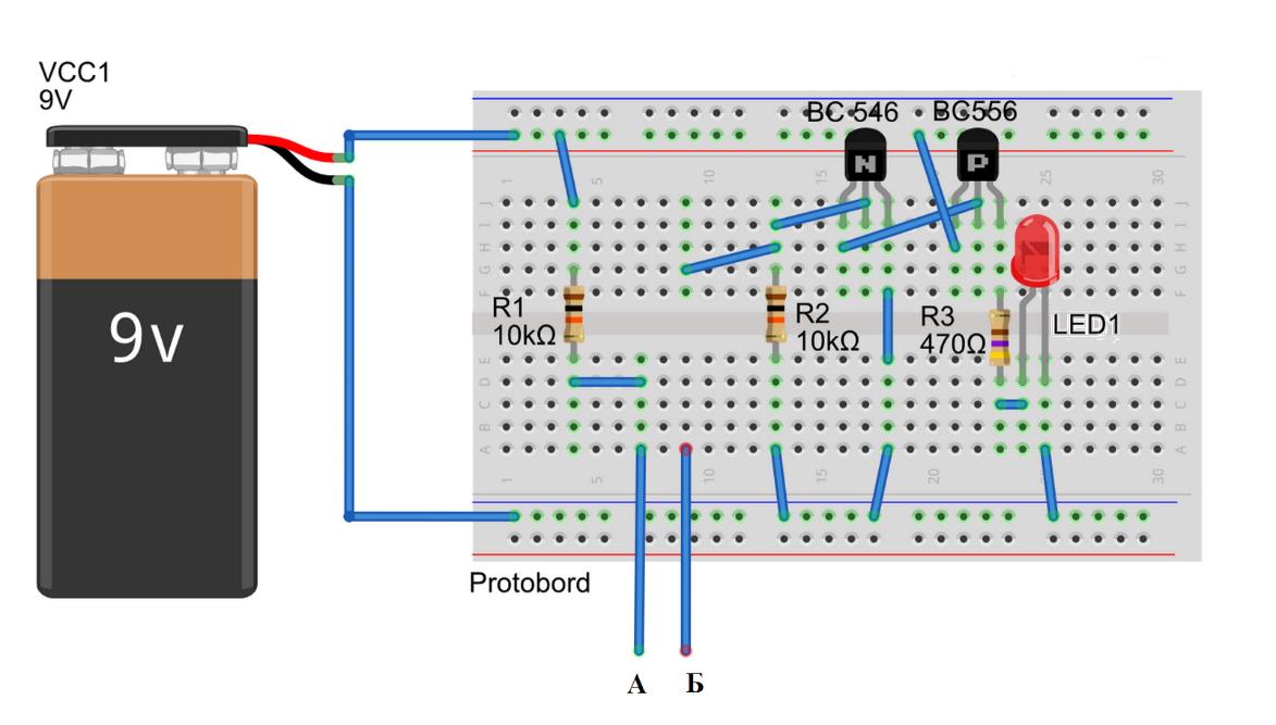 Ознакa R1, R2 Отпорник 10 kω R3 Отпорник 1 kω LED1