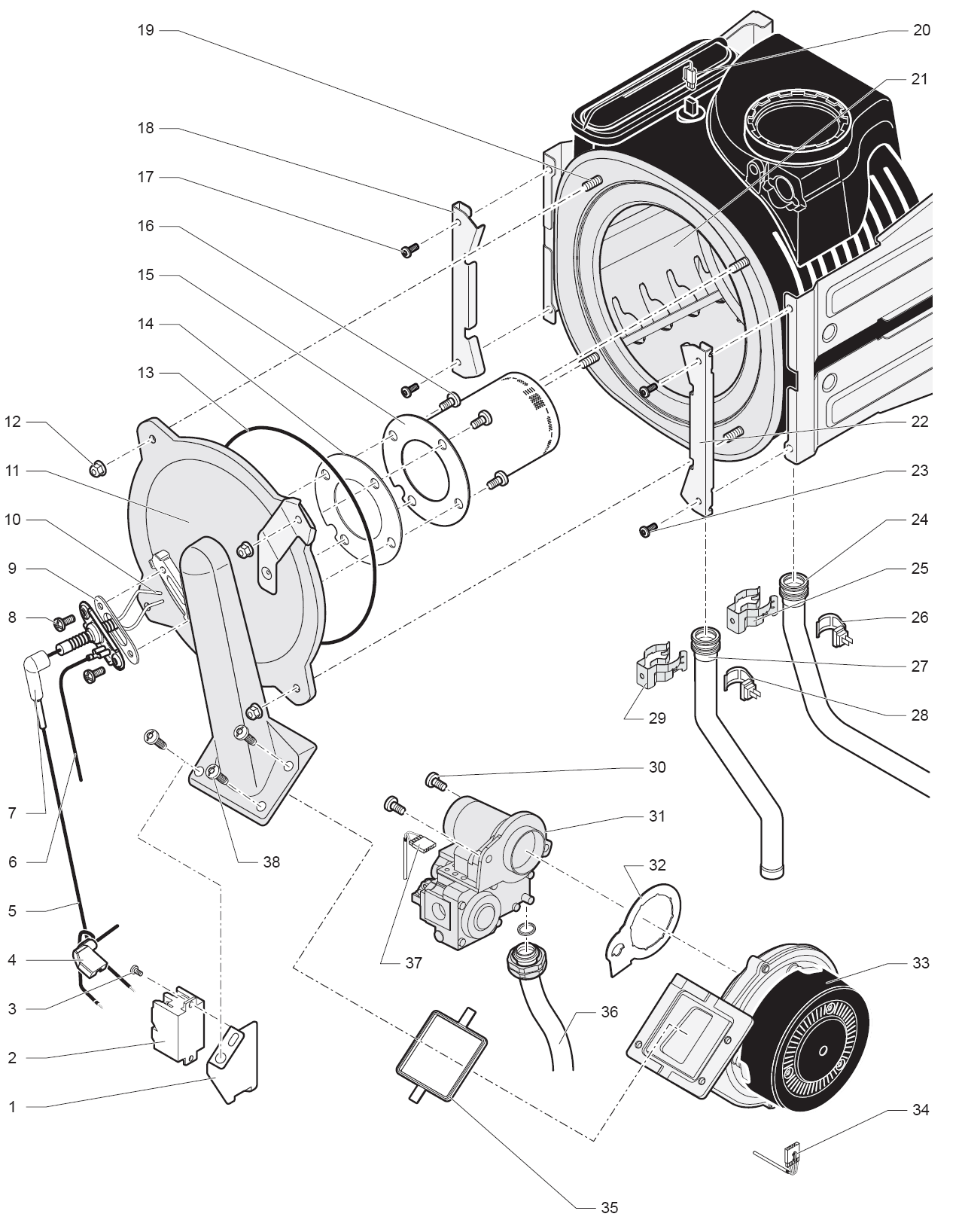 Legend 1 Igniter unit retaining bracket 2