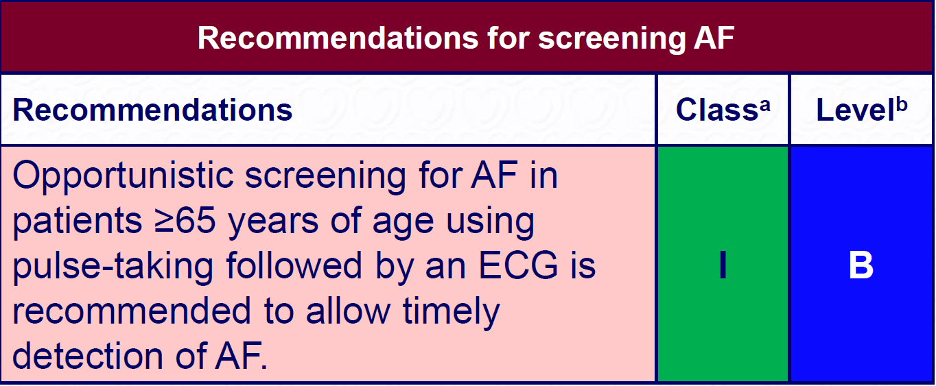 10. Screening for AF