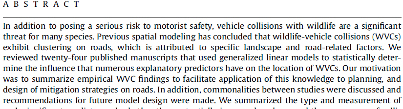 Case studies 1: Παραδείγματα έρευνας «wildlife roadkills» σε άλλες χώρες / 6