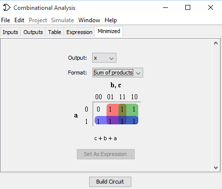 Ανάλυση Σχεδιασμού Επιλέξτε Build Circuit και δείτε όλες τις διαθέσιμες επιλογές