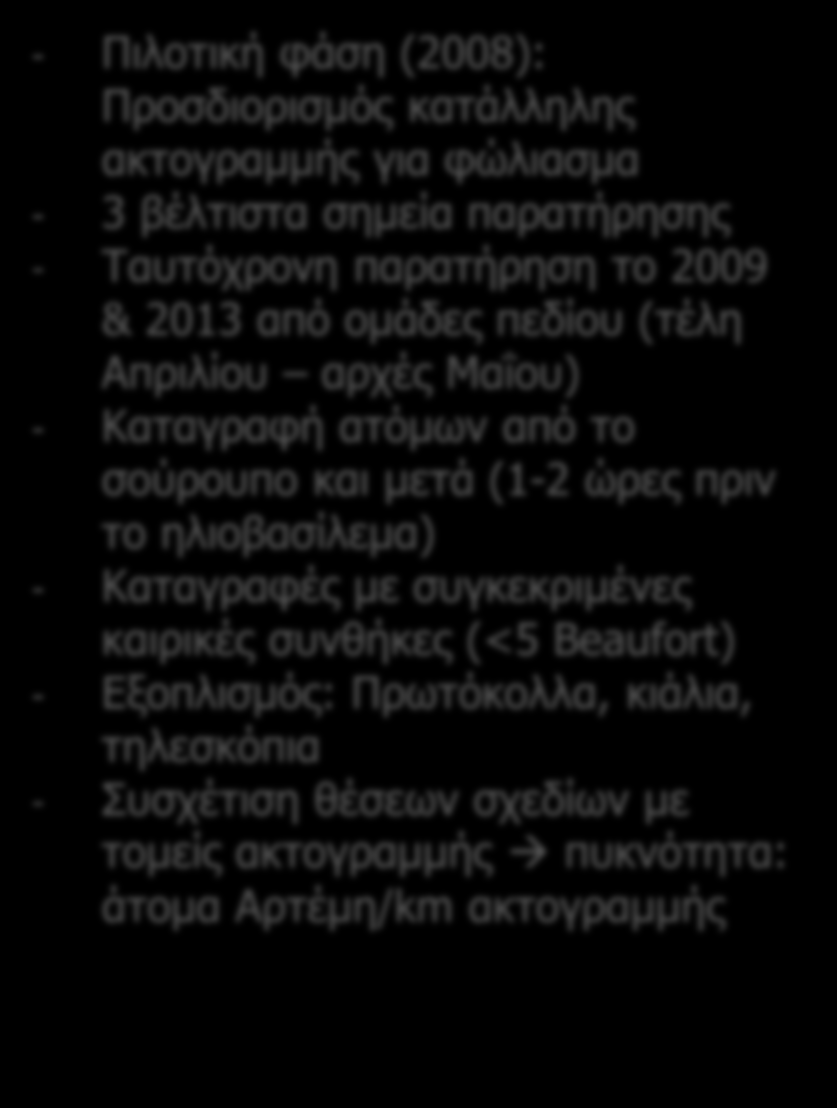 Οι θέσεις παρατηρήσεων των «σχεδιών» Αρτέμηδων γύρω από τα Στροφάδια.