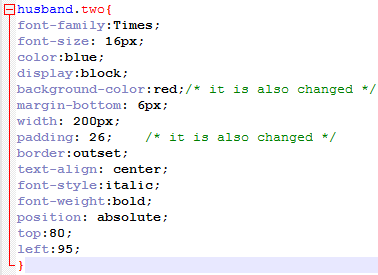 Απλό Παράδειγμα χρήσης CSS σε XML (5/5) Προσθέστε στο css αρχείο στο husband τo position: absolute; και ελέγξετε τι έχει αλλάξει από την εμφάνιση του xml αρχείου στο browser.