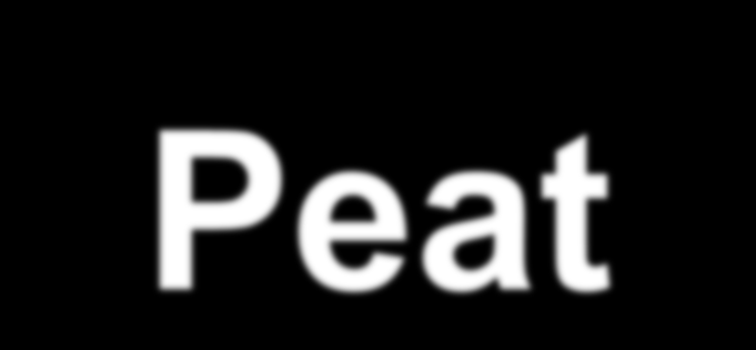 Peat Peat is formed as a result of the partial decomposition of plants This process occurs in poorly drained areas (peat bogs), where low nutrient levels and low ph prevail Under these conditions