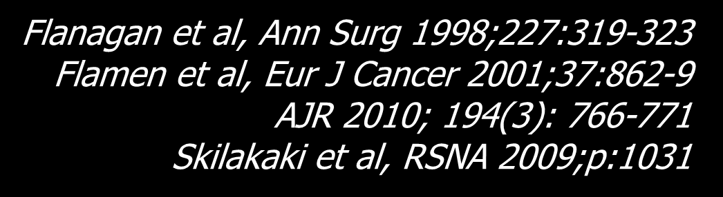 Ο ρόλος της 18F FDG-PET/CT στην ανίχνευση υποτροπής και επανασταδιοποίηση της νόσου Συστηματική μετεγχειρητική παρακολούθηση (επίπεδα CEA) των ασθενών με καρκίνο του παχέος εντέρου έχει αποδειχθεί