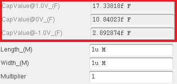 Εικόνα 4.17 Κατασκευαστικά στοιχεία πηνίου Επομένως το L/2 ισούται με 148.571 ph, οπότε το L ισούται με 297.142 ph. Η συχνότητα είναι 78 GHz οπότε η χωρητικότητα προκύπτει C=14 ff, C/2=7 ff.