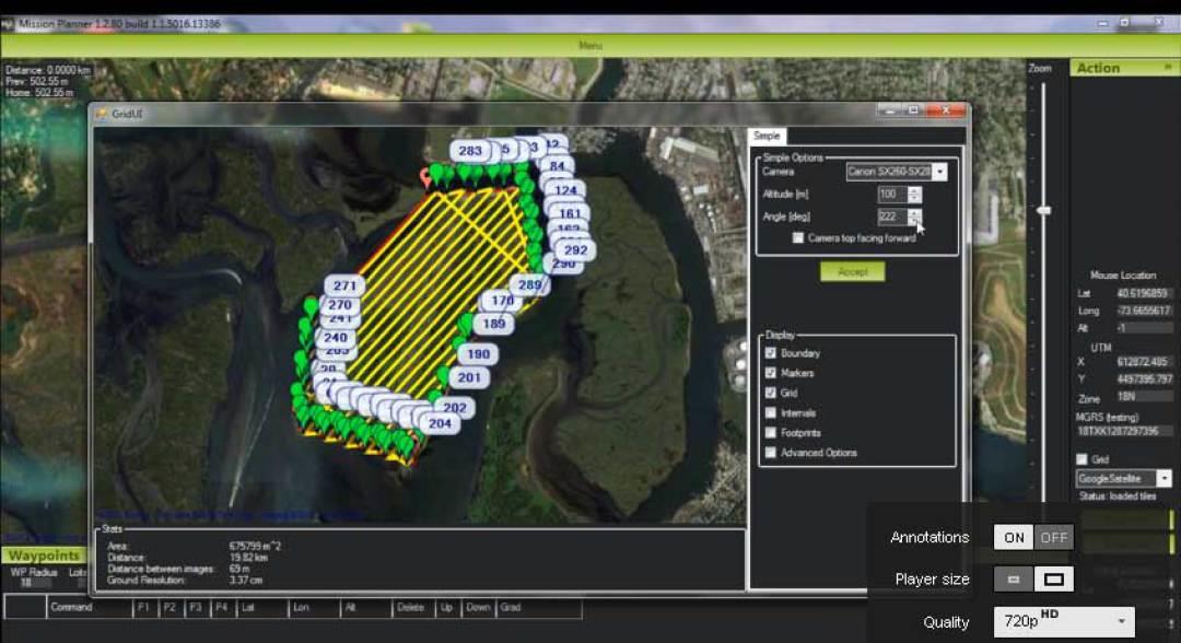 Εικόνα 4.10: Mapping Camera Automatically Triggered by APM Mission Planner (flightriot.com) δ.