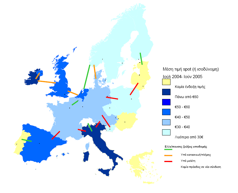 ΠΑΡΑΡΤΗΜΑ ΙV Τιμές ηλεκτρικής ενέργειας (Ευρώ /