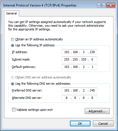 Όπως αναφέραµε προηγουµένως κατά την εγκατάσταση του Server αν είναι επιθυµητή η χρήση διευθύνσεων IPv6 χρειάζεται να γίνει παρόµοια διαδικασία και για το Internet Protocol Version 6.
