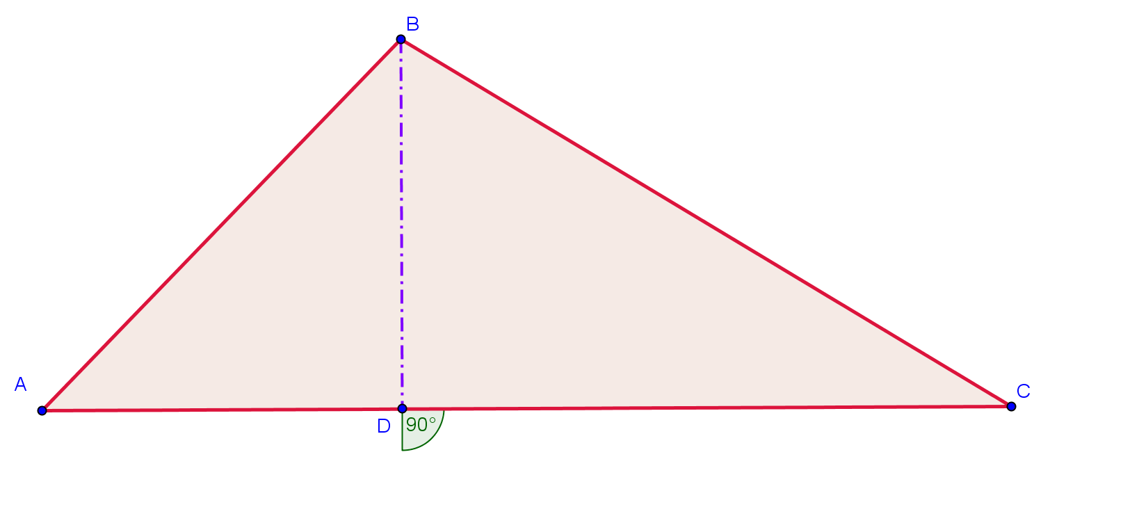 Λύση 1 ο Το τρίγωνο BDC είναι ορθογώνιο με την γωνία D ορθή όποτε από το «άπαιχτο» Πυθαγόρειο θεώρημα έχω : α = ΒD + DC α = ΒD + (β ΑD) α =