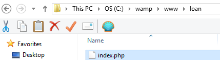 Step 2 Create a php file in the folder you created previously (i.e. index.