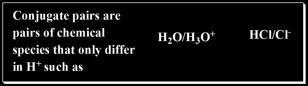 Συζυγή ζεύγη Η ένωση που σχηματίζεται όταν ένα οξύ απωλέσει 1 πρωτόνιο ονομάζεται συζυγής βάση του Η ένωση που προκύπτει όταν μια