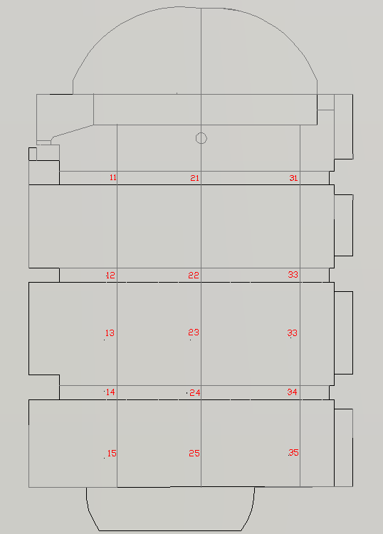 Σχήμα 4.3.1 Απεικόνιση των μετρήσεων στην Κάτοψη Δεσποτικού Πίνακας 4-6.