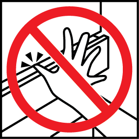 Μην καίτε τις φύσιγγες τυμπάνου. Μην καίτε την κασέτα υπολειμμάτων. Κίνδυνος σύνθλιψης: Για να αποφύγετε τραυματισμούς, προσέξτε σε αυτήν την περιοχή.