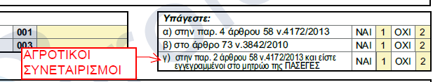 ΑΠΑΛΛΑΓΕΣ ΚΑΙ ΜΕΙΩΣΕΙΣ ΦΌΡΟΥ Υπαγωγή στην παρ.4 άρθρου 58 Ν.