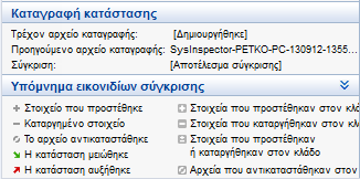 µεταξύ των συγκριµένων αρχείων καταγραφής.