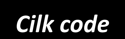 Παράδειγμα Cilk is a faithful extension of C. A Cilk program s serial elision is always a legal implementation of Cilk semantics. Cilk provides no new data types.