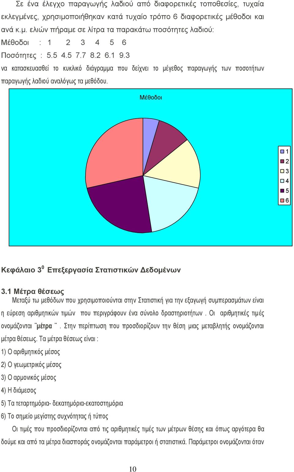 Μέθοδοι 3 4 5 6 Κεθάιαην 3 0 Δπεμεξγαζία ηαηηζηηθώλ Γεδνκέλσλ 3.