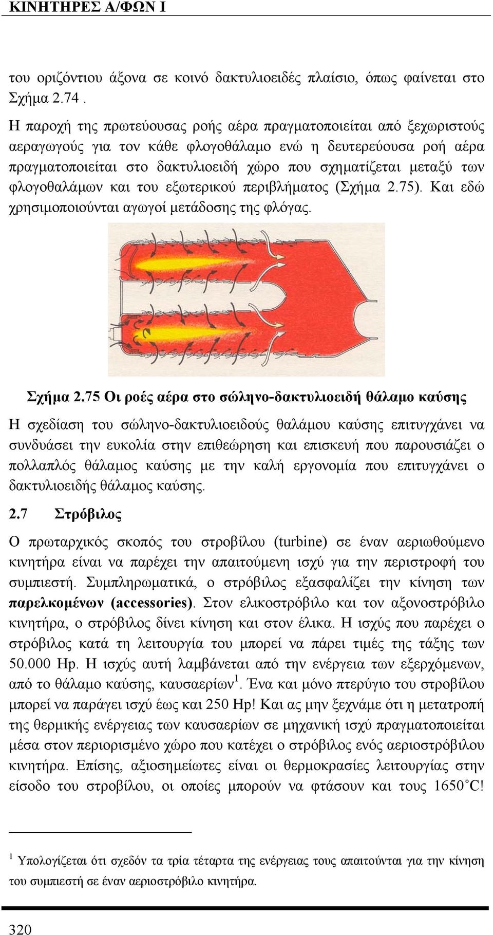 φλογοθαλάµων και του εξωτερικού περιβλήµατος (Σχήµα 2.75). Και εδώ χρησιµοποιούνται αγωγοί µετάδοσης της φλόγας. Σχήµα 2.