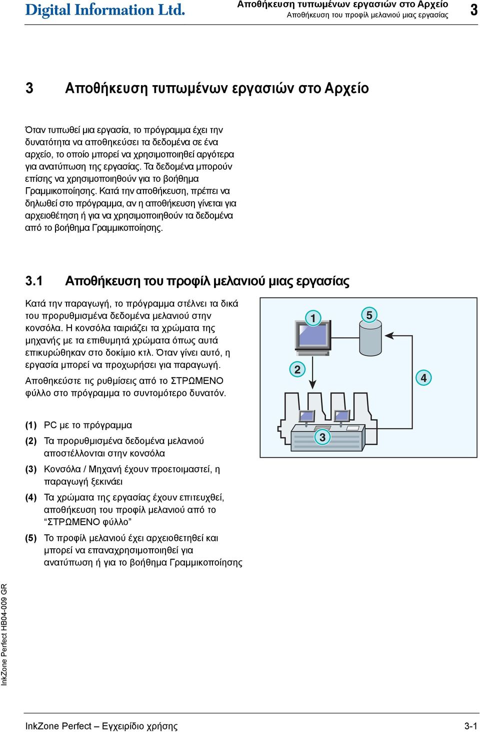 Κατά την αποθήκευση, πρέπει να δηλωθεί στο πρόγραµµα, αν η αποθήκευση γίνεται για αρχειοθέτηση ή για να χρησιµοποιηθούν τα δεδοµένα από το βοήθηµα Γραµµικοποίησης. 3.