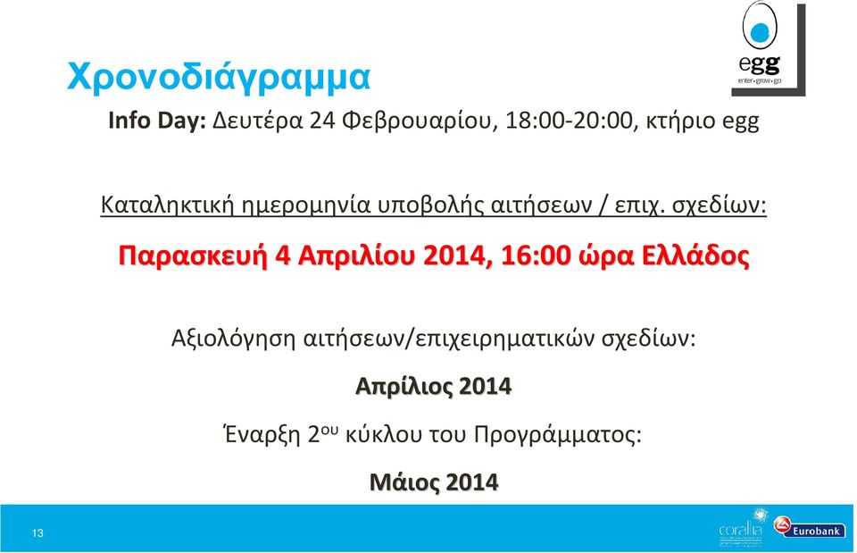 σχεδίων: Παρασκευή 4 Απριλίου 2014, 16:00 ώρα Ελλάδος
