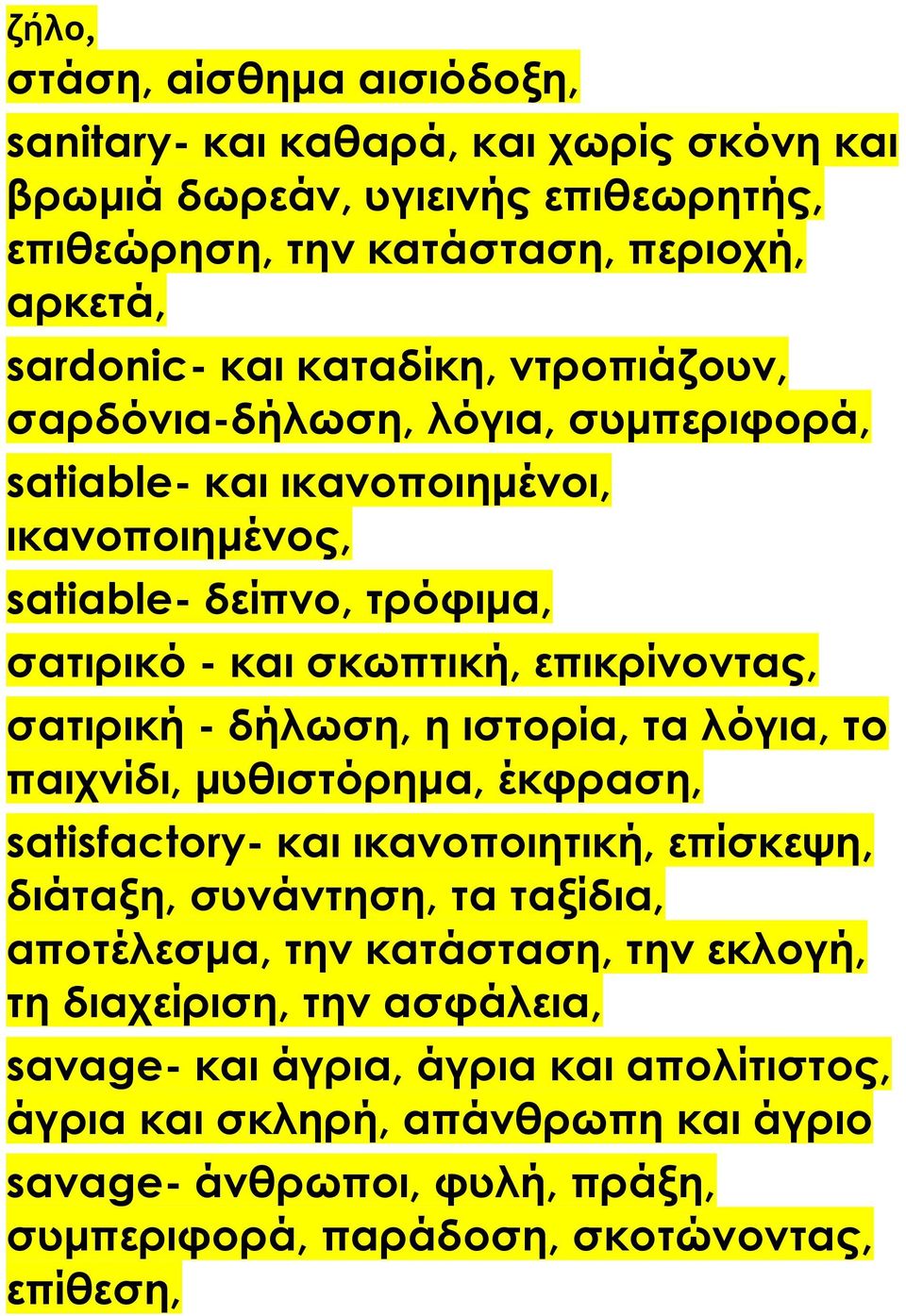 δήλωση, η ιστορία, τα λόγια, το παιχνίδι, μυθιστόρημα, έκφραση, satisfactory- και ικανοποιητική, επίσκεψη, διάταξη, συνάντηση, τα ταξίδια, αποτέλεσμα, την κατάσταση, την εκλογή,