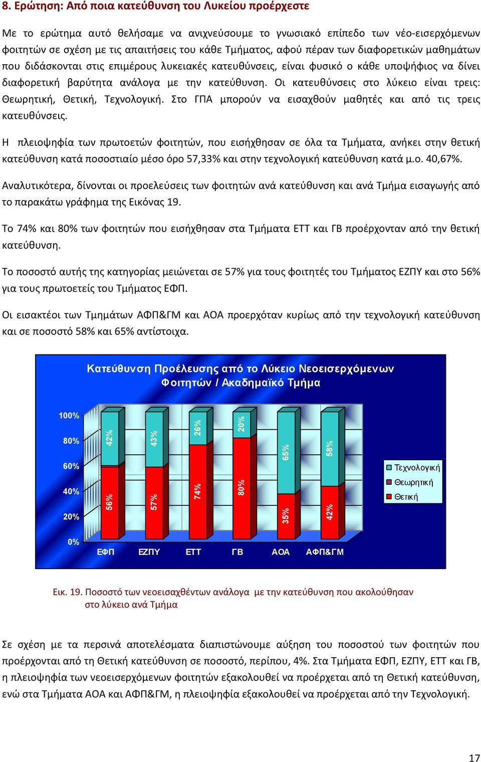 πέραν των διαφορετικών μαθημάτων που διδάσκονται στις επιμέρους λυκειακές κατευθύνσεις, είναι φυσικό ο κάθε υποψήφιος να δίνει διαφορετική βαρύτητα ανάλογα με την κατεύθυνση.