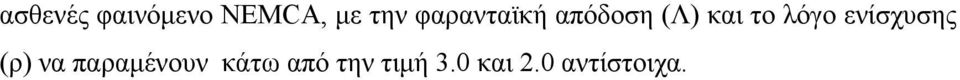 λόγο ενίσχυσης (ρ) να παραµένουν