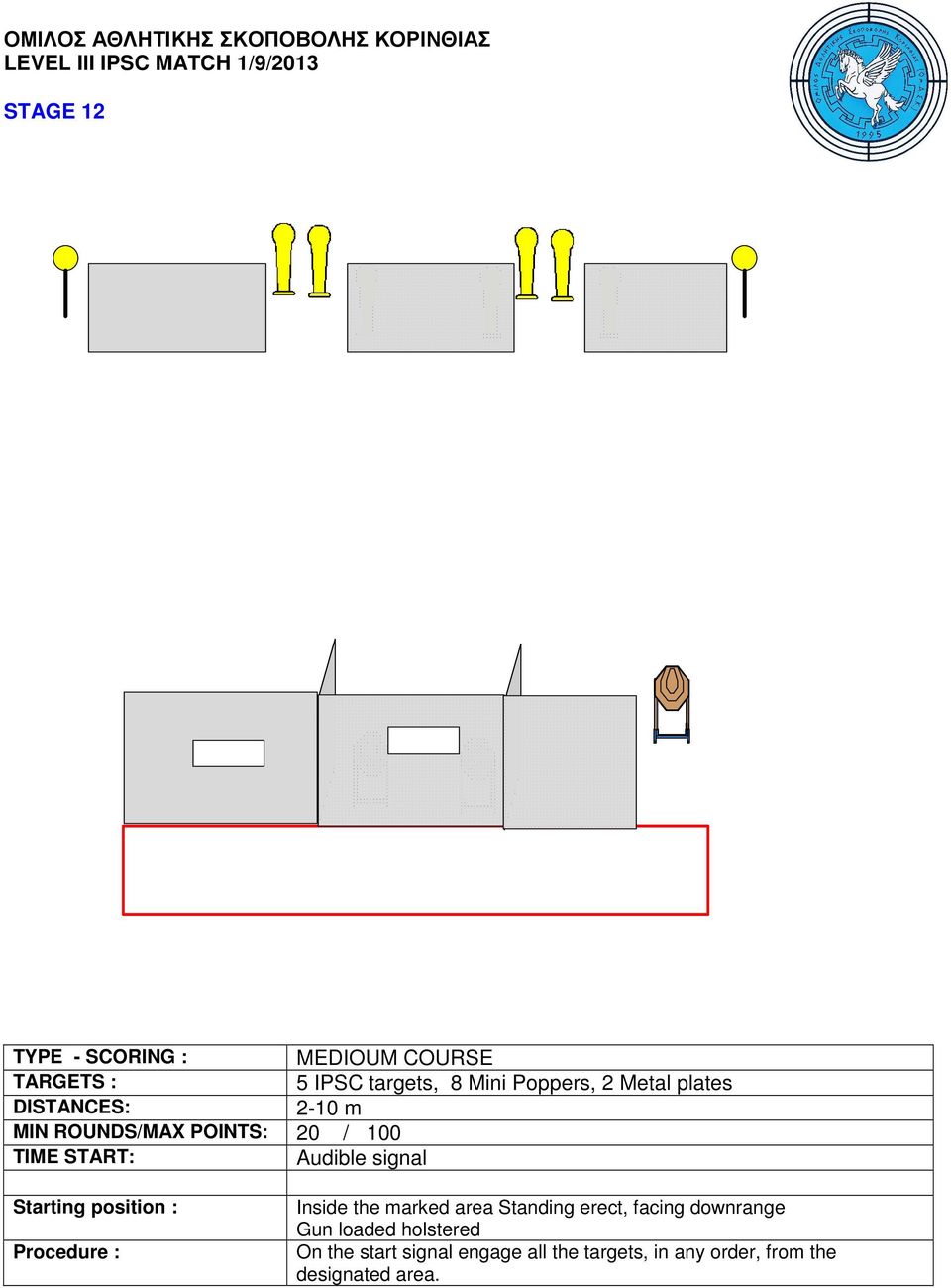 POINTS: 20 / 100 Inside the marked area Standing