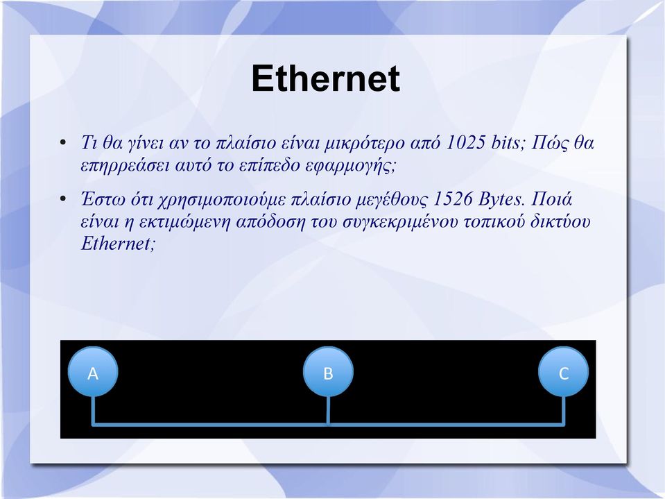 χρησιμοποιούμε πλαίσιο μεγέθους 1526 Bytes.